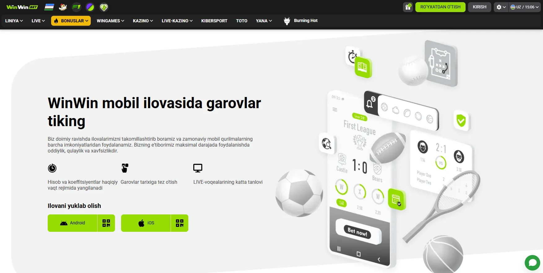 WinWin ni rasmiy skachat va Android ga o'rnatish qanday